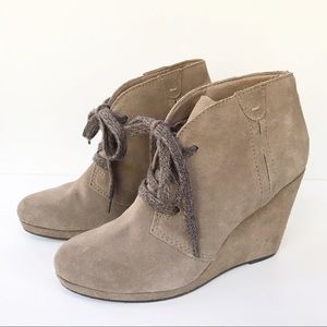 Dolce Vita Gael Lace-up Wedge Bootie Tan Size 8.5